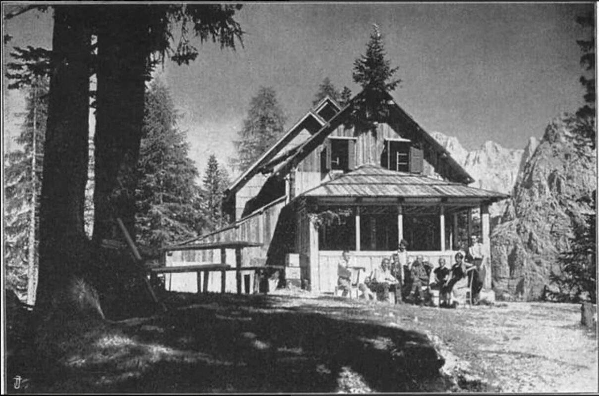 Pohlednice chaty Erjavec (1923)